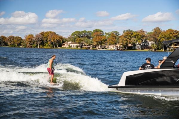 Wakesurfing pontoon deals